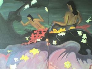 Voir le détail de cette oeuvre: Fatata  te  Miti  [Paul  Gauguin]   (copie)